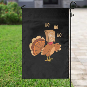 Funny Thanksgiving Christmas Triple Ho Santa Turkey Garden Flag TS11 Print Your Wear