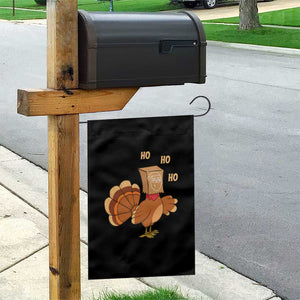 Funny Thanksgiving Christmas Triple Ho Santa Turkey Garden Flag TS11 Print Your Wear