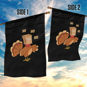 Funny Thanksgiving Christmas Triple Ho Santa Turkey Garden Flag TS11 Print Your Wear