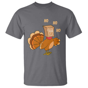 Funny Thanksgiving Christmas Triple Ho Santa Turkey T Shirt TS11 Charcoal Print Your Wear
