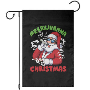 Funny Christmas Weed Garden Flag Merryjuanna Christmas Santa Xmas TS11 Black Print Your Wear