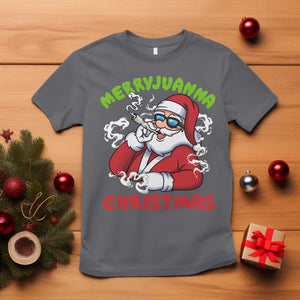 Funny Christmas Weed T Shirt Merryjuanna Christmas Santa Xmas TS11 Charcoal Print Your Wear