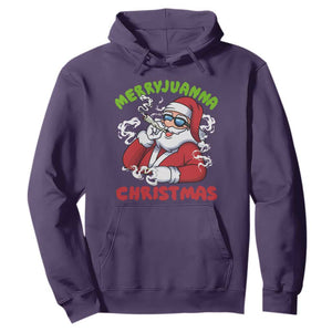 Funny Christmas Weed Hoodie Merryjuanna Christmas Santa Xmas TS11 Purple Print Your Wear