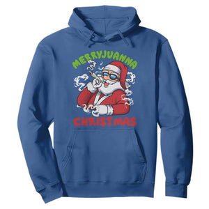 Funny Christmas Weed Hoodie Merryjuanna Christmas Santa Xmas TS11 Royal Blue Print Your Wear