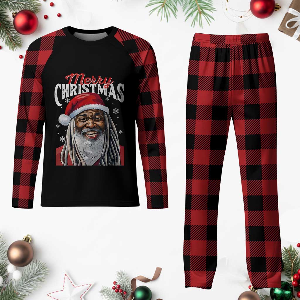 Merry Xmas Dreadlocks Black Santa Plaid Pajama Set TS11 Buffalo Plaid Print Your Wear