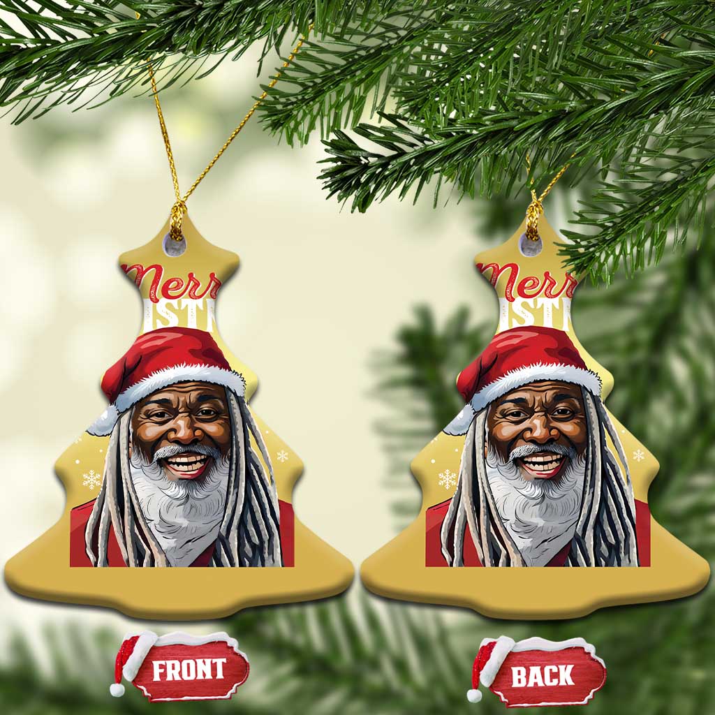 Merry Xmas Dreadlocks Black Santa Christmas Ornament TS11 Christmas Tree Gold Print Your Wear