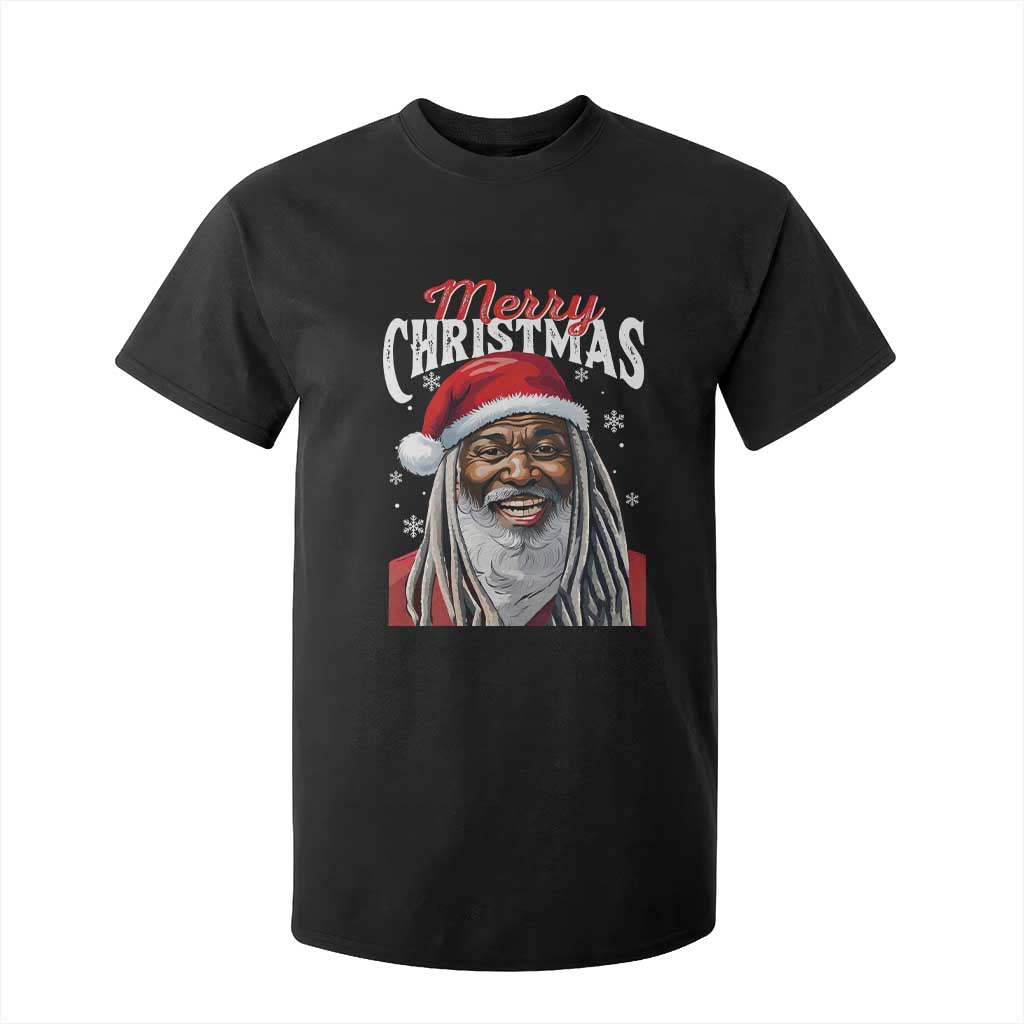 Merry Christmas Dreadlocks Black Santa T Shirt For Kid TS11 Black Print Your Wear