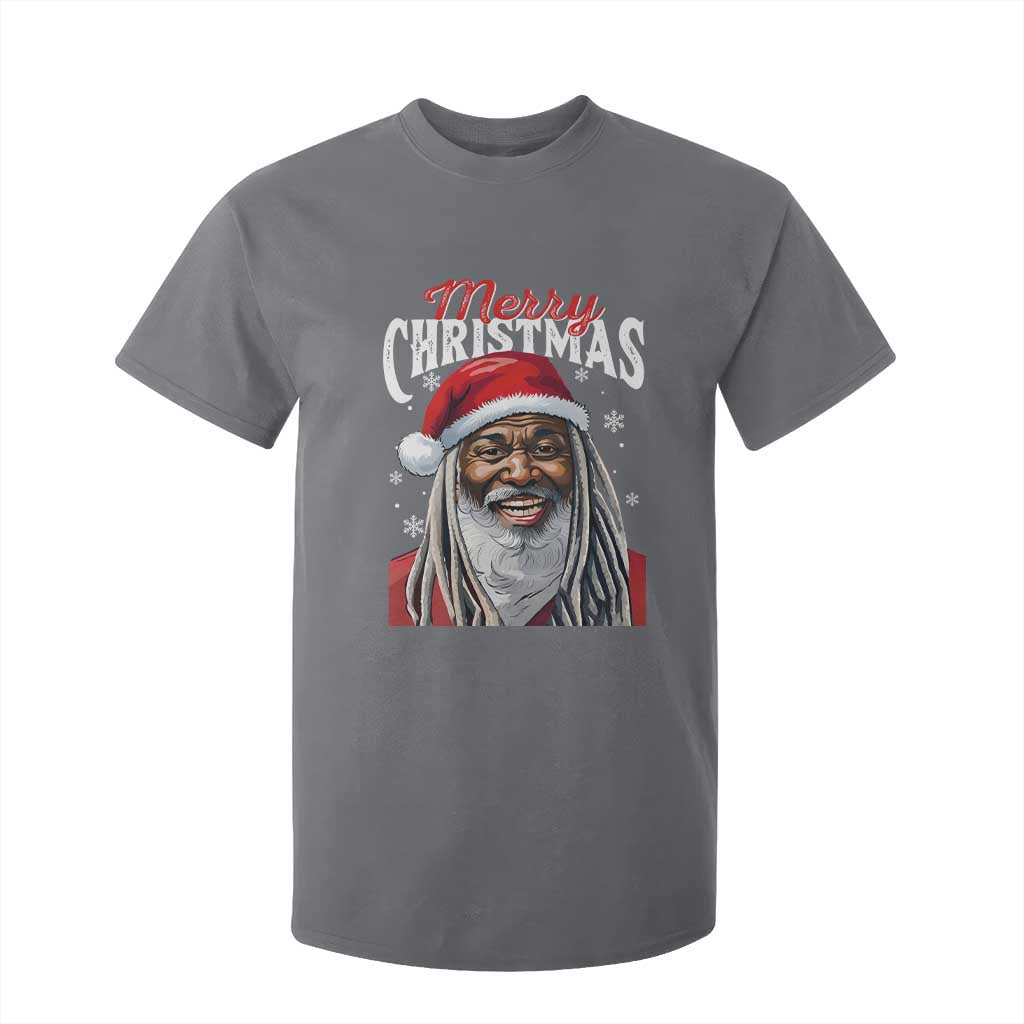 Merry Christmas Dreadlocks Black Santa T Shirt For Kid TS11 Charcoal Print Your Wear