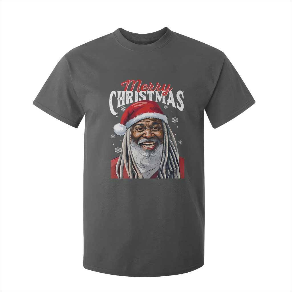 Merry Christmas Dreadlocks Black Santa T Shirt For Kid TS11 Dark Heather Print Your Wear