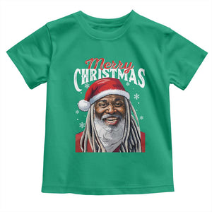 Merry Christmas Dreadlocks Black Santa Toddler T Shirt TS11 Irish Green Print Your Wear