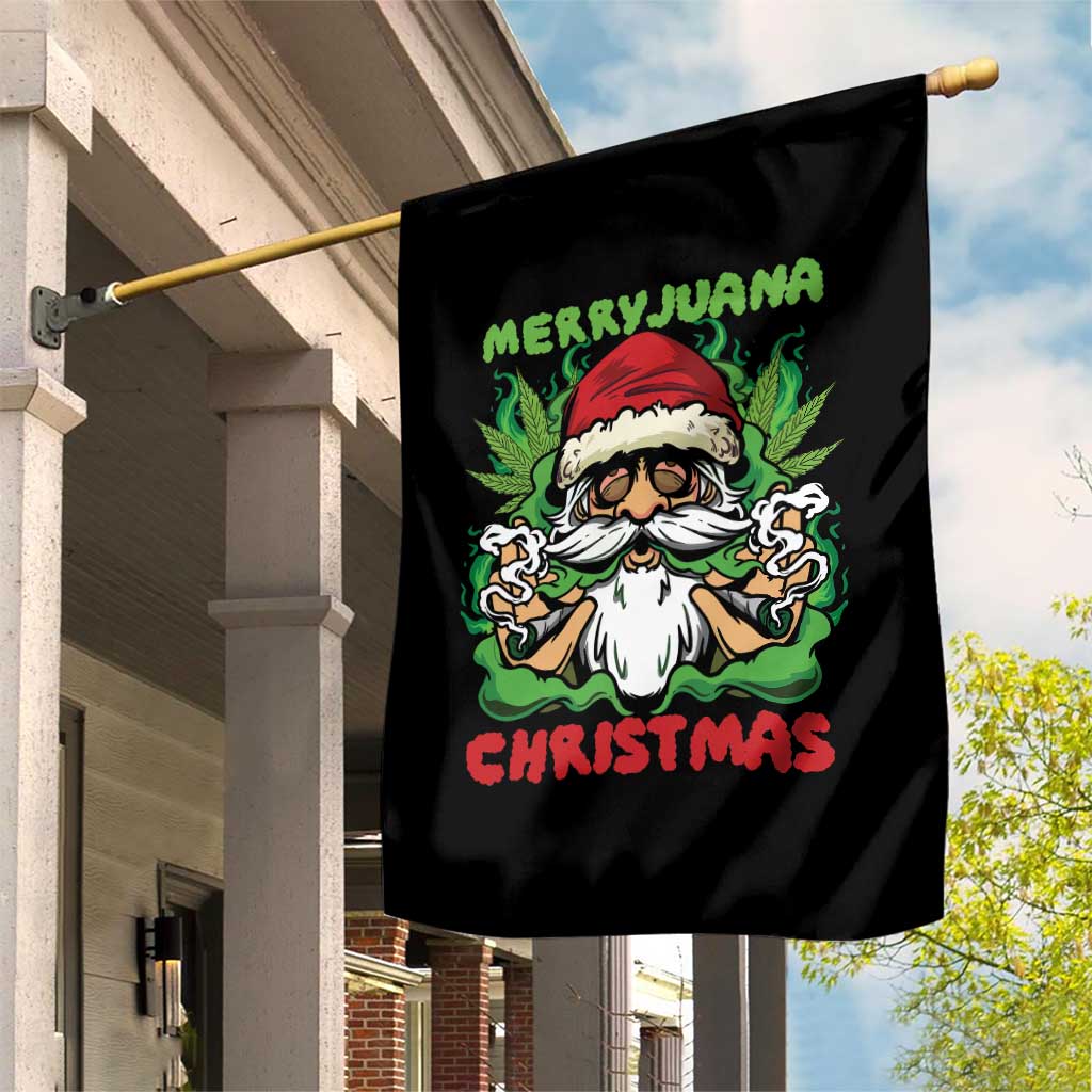 Funny Weed Christmas Garden Flag Merry Juana Xmas Santa TS11 Print Your Wear