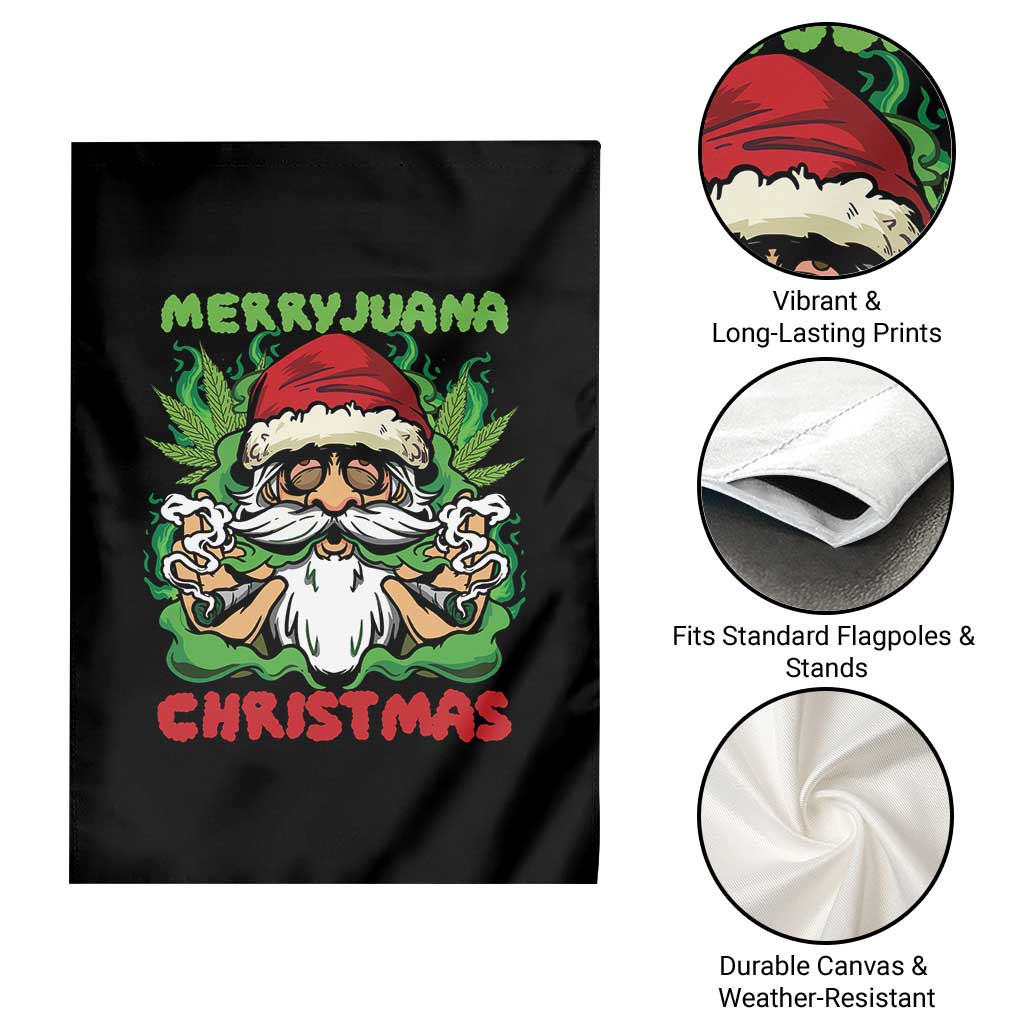 Funny Weed Christmas Garden Flag Merry Juana Xmas Santa TS11 Print Your Wear