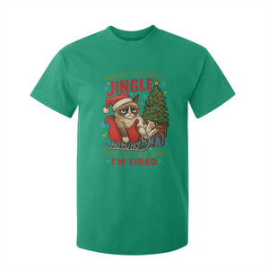 Funny Christmas Grumpy Cat T Shirt For Kid Probably Just Gonna Jingle Some Of The Way I Am Tired TS11 Irish Green Print Your Wear