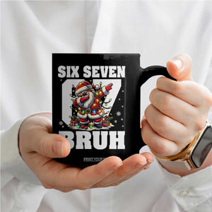 Funny Christmas Six Seven Bruh Coffee Mug Dabbing Santa TS11 Print Your Wear
