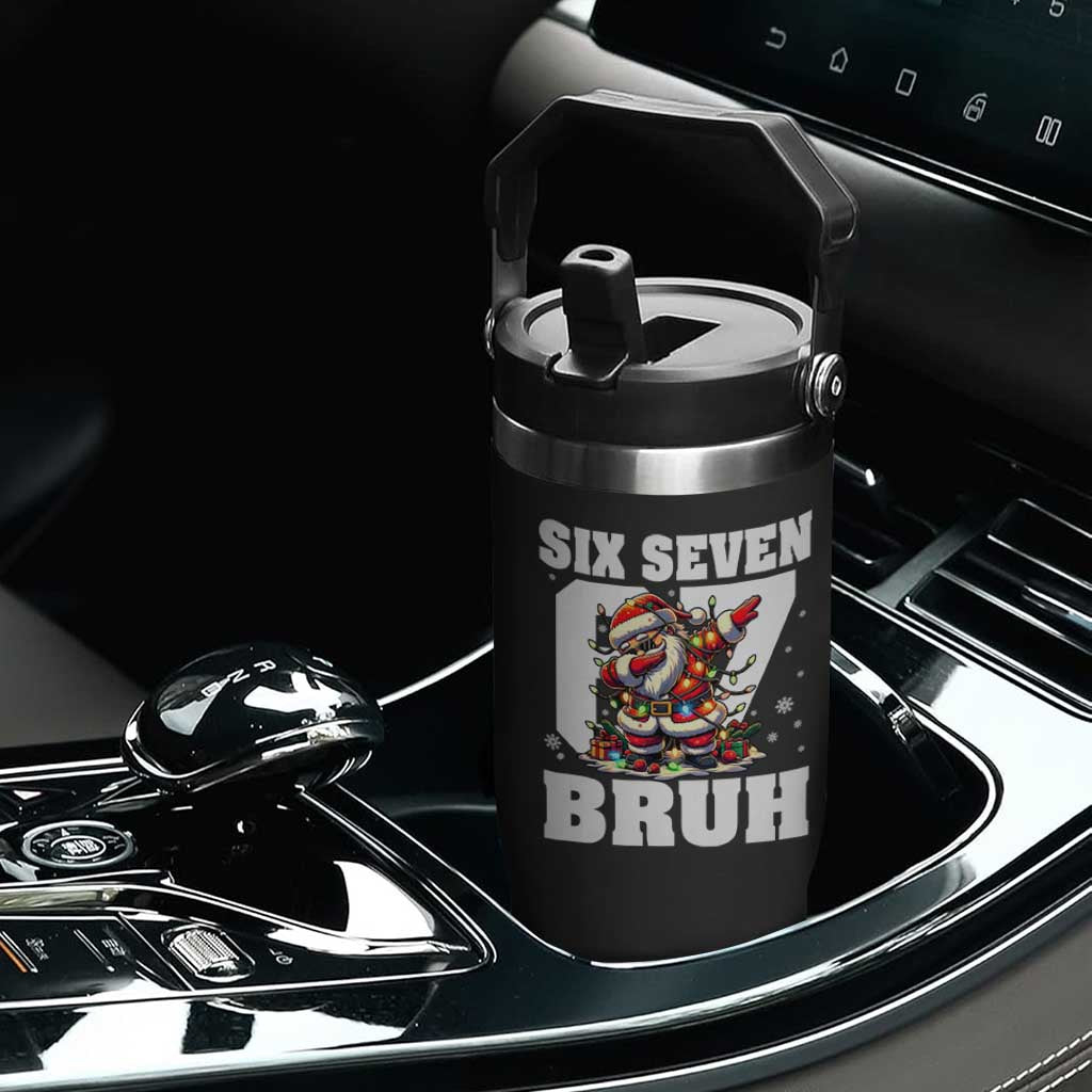 Funny Christmas Six Seven Bruh Flip Straw Tumbler Dabbing Santa TS11 Print Your Wear