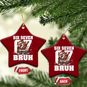Funny Christmas Six Seven Bruh Ceramic Ornament Dabbing Santa TS11 Print Your Wear