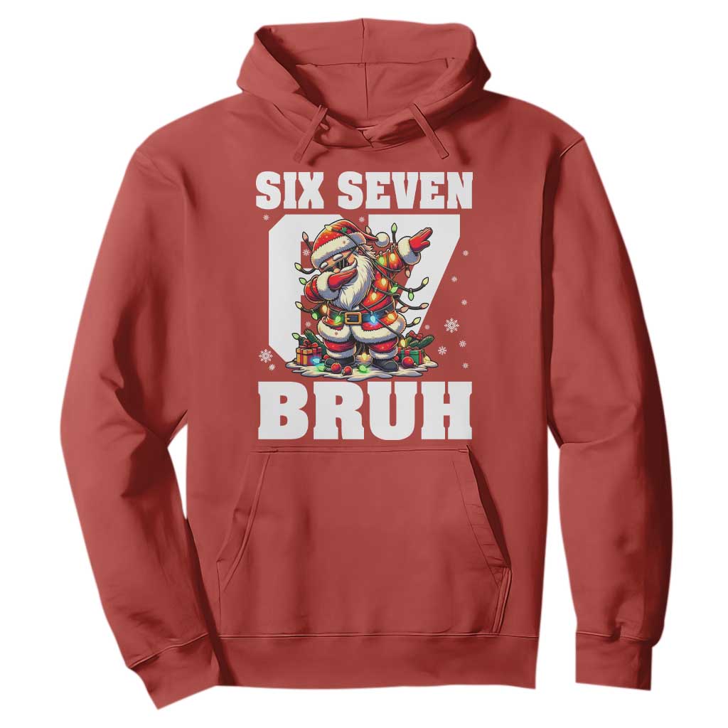 Funny Christmas Six Seven Bruh Hoodie Dabbing Santa TS11 Red Print Your Wear
