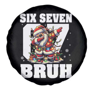 Funny Christmas Six Seven Bruh Spare Tire Cover Dabbing Santa TS11 Print Your Wear