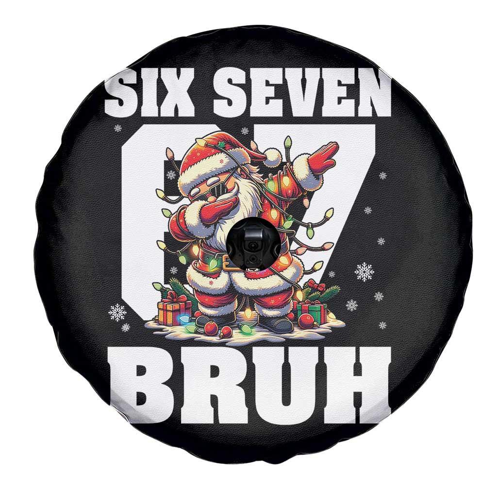 Funny Christmas Six Seven Bruh Spare Tire Cover Dabbing Santa TS11 Print Your Wear