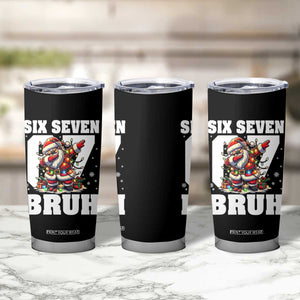 Funny Christmas Six Seven Bruh Tumbler Cup Dabbing Santa TS11 Print Your Wear