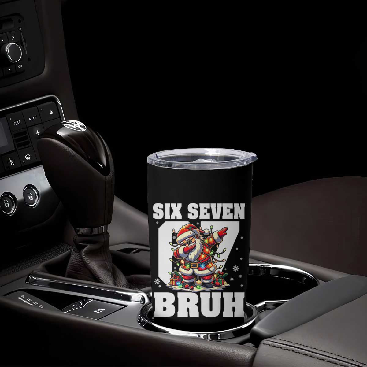 Funny Christmas Six Seven Bruh Tumbler Cup Dabbing Santa TS11 Print Your Wear