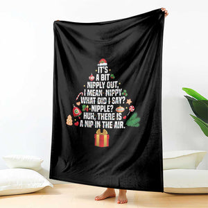 Funny Christmas Movie Throw Blanket Its A Bit Nipply Out Nipply Out Xmas Vacation Holiday TS11 Print Your Wear