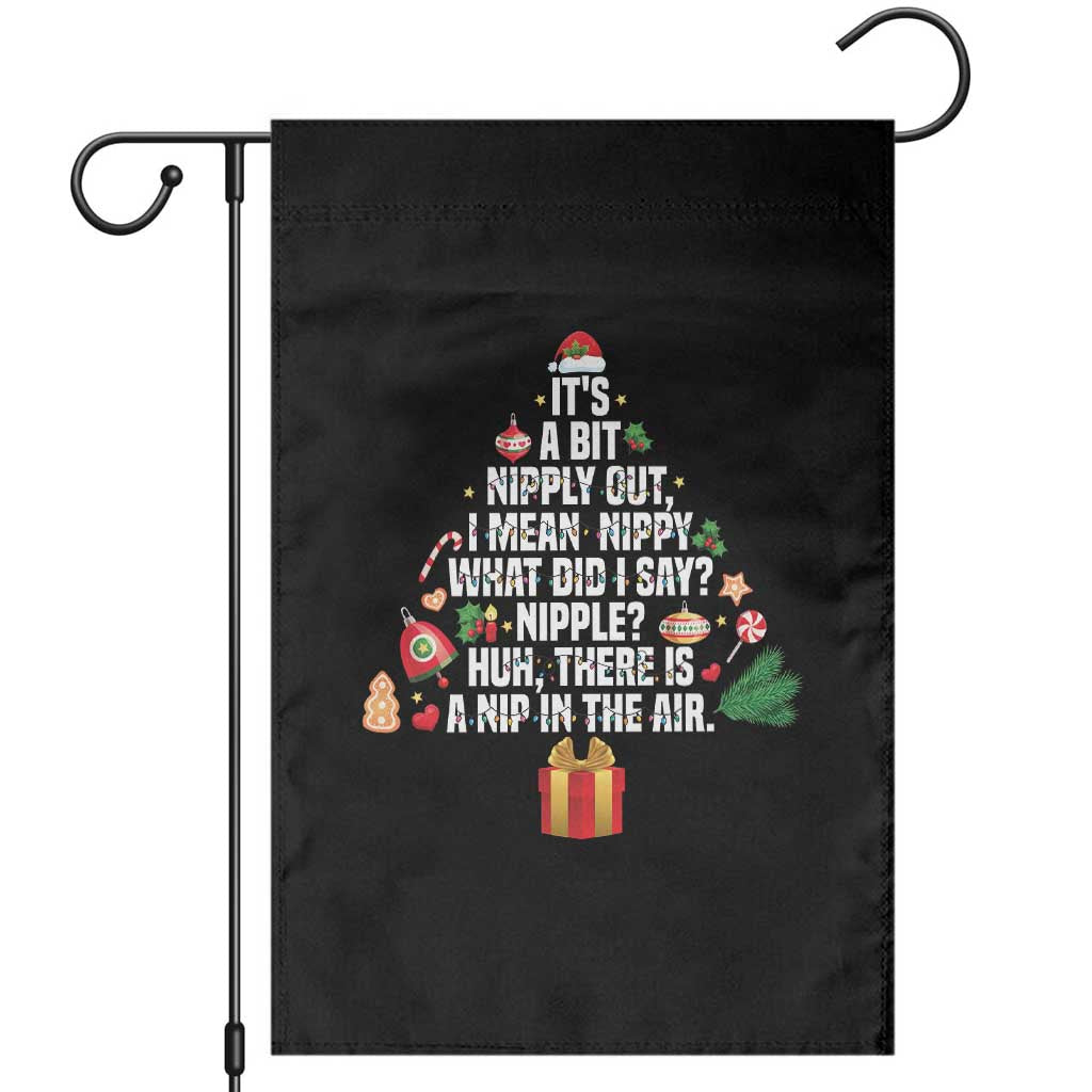 Funny Christmas Movie Garden Flag Its A Bit Nipply Out Nipply Out Xmas Vacation Holiday TS11 Black Print Your Wear