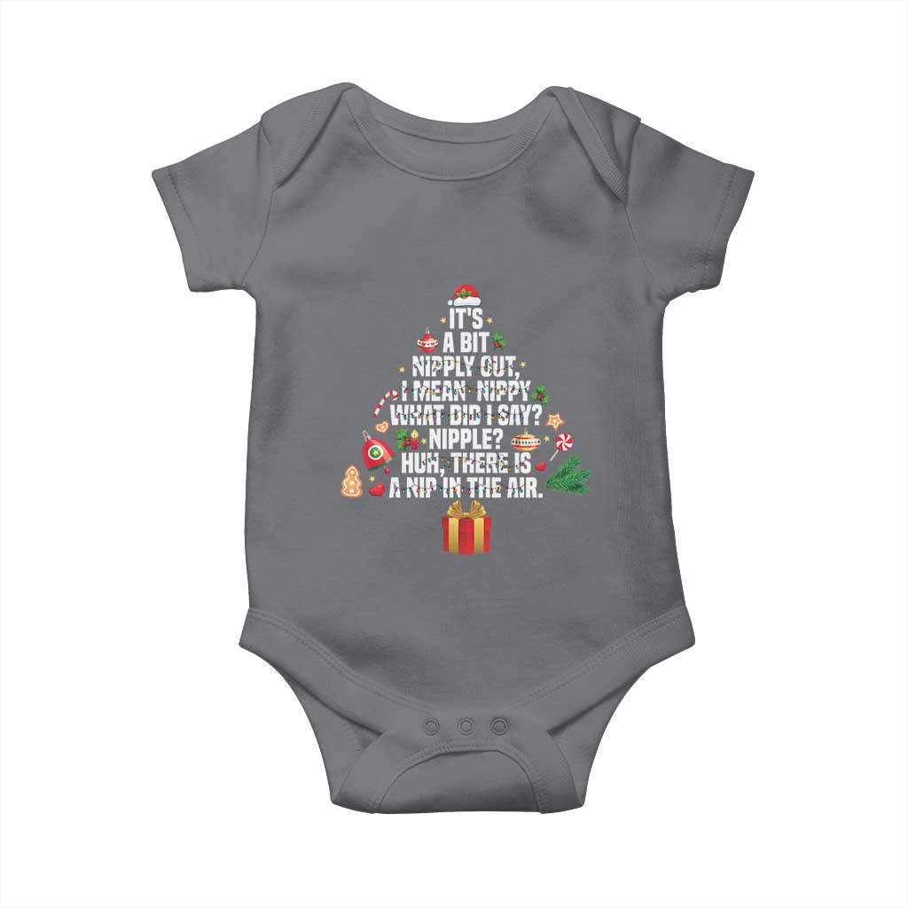 Funny Christmas Movie Baby Onesie Its A Bit Nipply Out Nipply Out Xmas Vacation Holiday TS11 Charcoal Print Your Wear