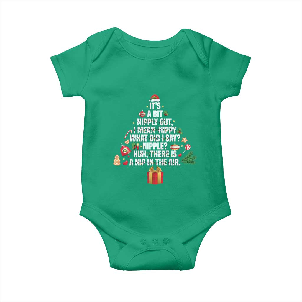 Funny Christmas Movie Baby Onesie Its A Bit Nipply Out Nipply Out Xmas Vacation Holiday TS11 Irish Green Print Your Wear