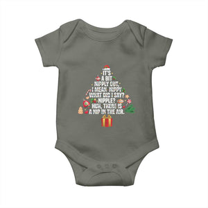 Funny Christmas Movie Baby Onesie Its A Bit Nipply Out Nipply Out Xmas Vacation Holiday TS11 Military Green Print Your Wear