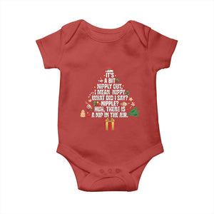 Funny Christmas Movie Baby Onesie Its A Bit Nipply Out Nipply Out Xmas Vacation Holiday TS11 Red Print Your Wear