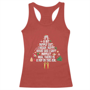 Funny Christmas Movie Racerback Tank Top Its A Bit Nipply Out Nipply Out Xmas Vacation Holiday TS11 Red Print Your Wear