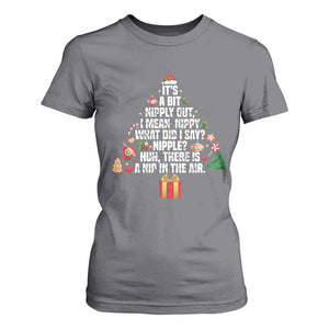 Funny Christmas Movie T Shirt For Women Its A Bit Nipply Out Nipply Out Xmas Vacation Holiday TS11 Charcoal Print Your Wear