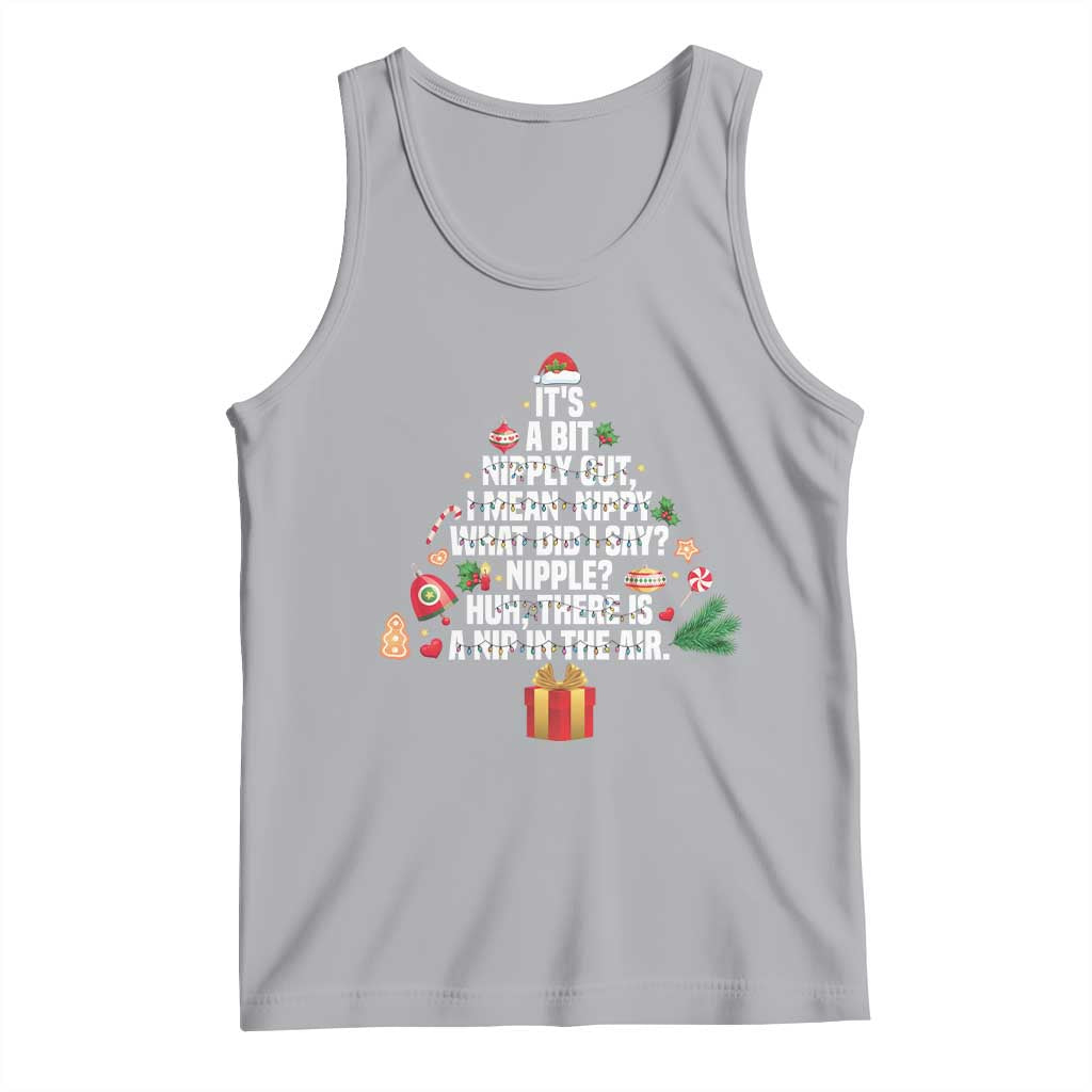 Funny Christmas Movie Tank Top Its A Bit Nipply Out Nipply Out Xmas Vacation Holiday TS11 Athletic Heather Print Your Wear