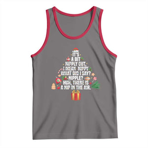 Funny Christmas Movie Tank Top Its A Bit Nipply Out Nipply Out Xmas Vacation Holiday TS11 Deep Heather Red Print Your Wear