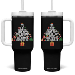 Funny Christmas Movie Tumbler With Handle Its A Bit Nipply Out Nipply Out Xmas Vacation Holiday TS11 One Size: 40 oz Black Print Your Wear