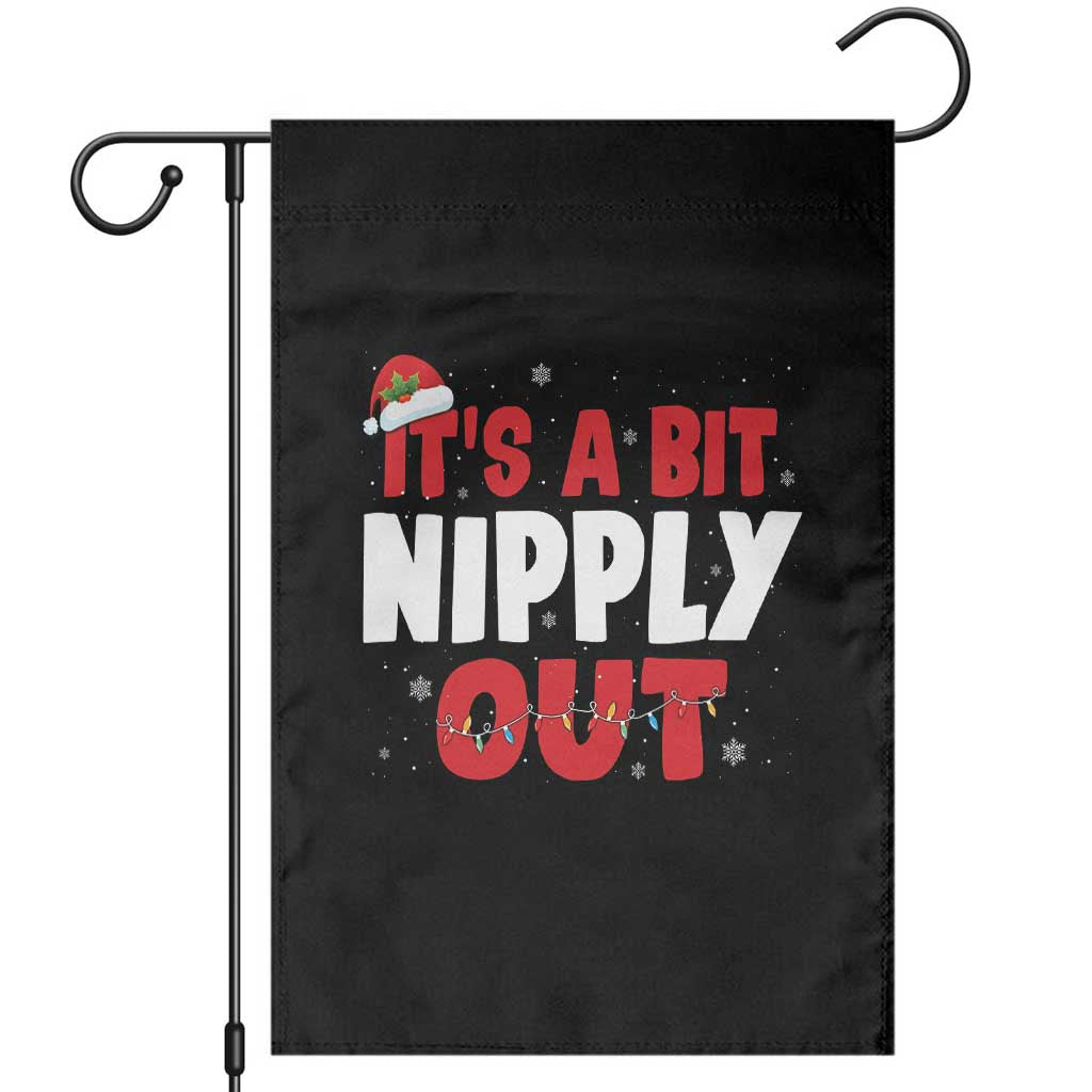 Funny Christmas Movie Garden Flag It's A Bit Nipply Out Xmas Vacation Holiday TS11 Black Print Your Wear