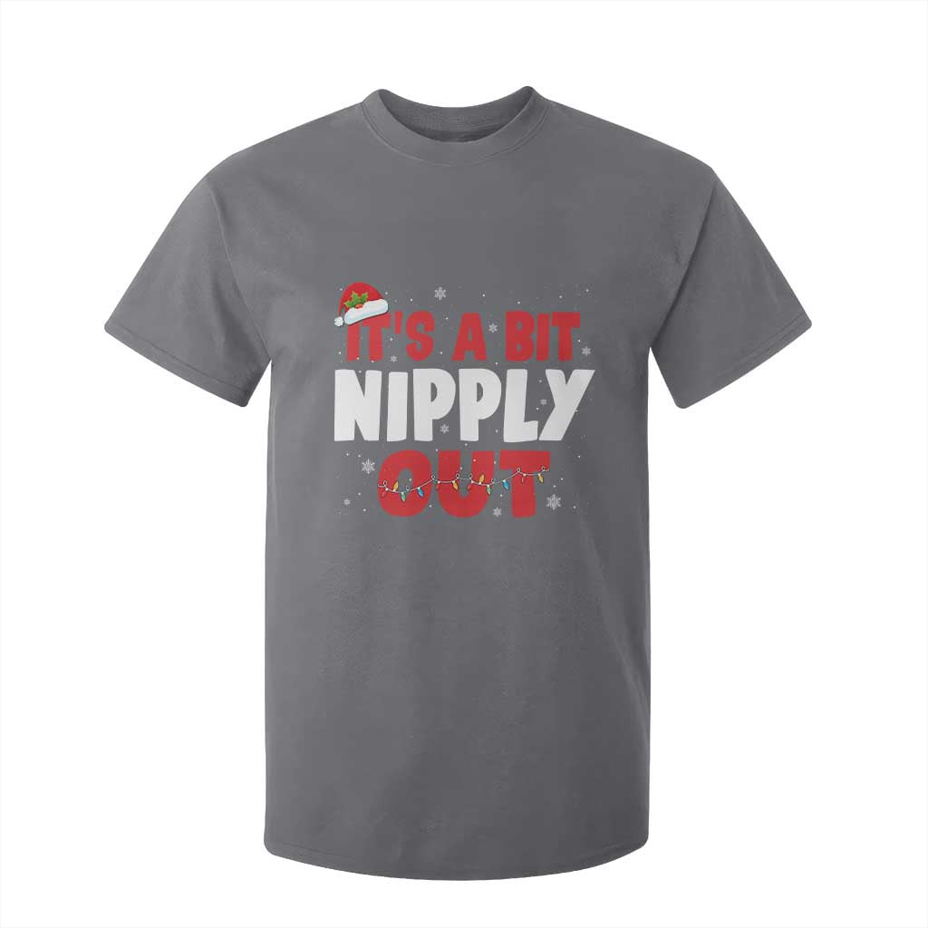 Funny Christmas Movie T Shirt For Kid It's A Bit Nipply Out Xmas Vacation Holiday TS11 Charcoal Print Your Wear