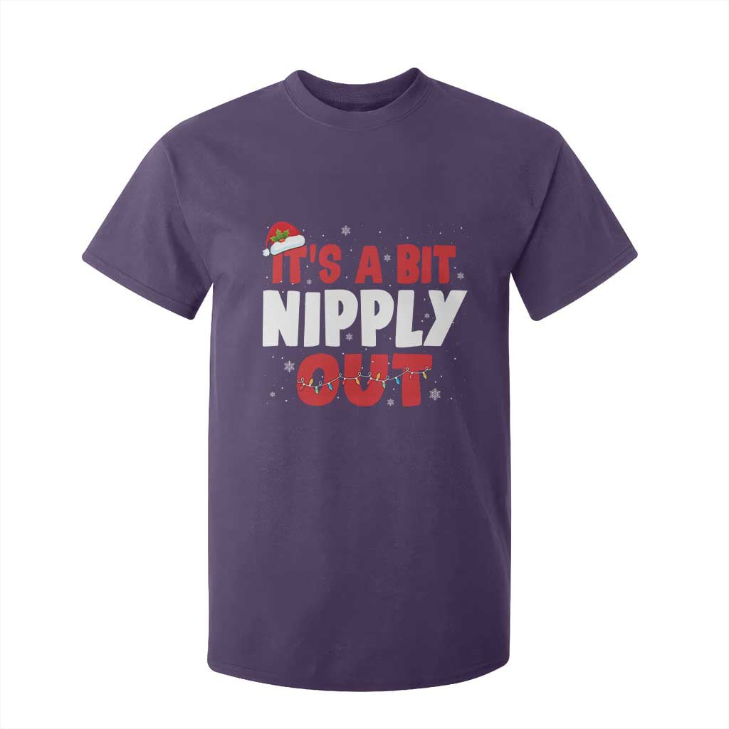Funny Christmas Movie T Shirt For Kid It's A Bit Nipply Out Xmas Vacation Holiday TS11 Purple Print Your Wear