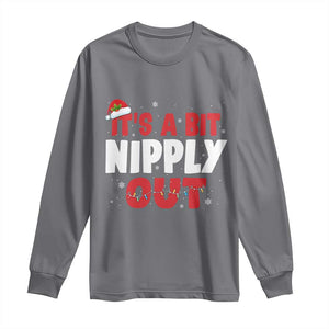 Funny Christmas Movie Long Sleeve Shirt It's A Bit Nipply Out Xmas Vacation Holiday TS11 Charcoal Print Your Wear