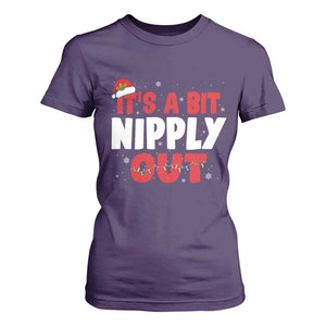 Funny Christmas Movie T Shirt For Women It's A Bit Nipply Out Xmas Vacation Holiday TS11 Purple Print Your Wear