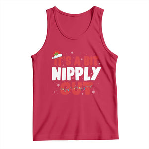Funny Christmas Movie Tank Top It's A Bit Nipply Out Xmas Vacation Holiday TS11 Red Print Your Wear