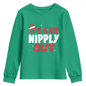 Funny Christmas Movie Youth Sweatshirt It's A Bit Nipply Out Xmas Vacation Holiday TS11 Irish Green Print Your Wear
