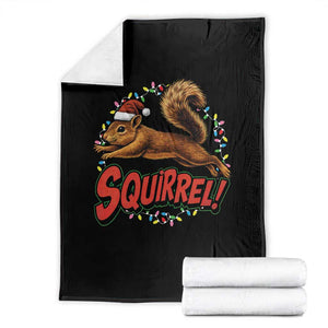 Funny Christmas Squirrel Throw Blanket Xmas Vacation Holiday Movie TS11 Black Print Your Wear