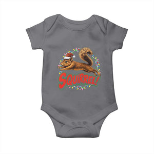 Funny Christmas Squirrel Baby Onesie Xmas Vacation Holiday Movie TS11 Charcoal Print Your Wear