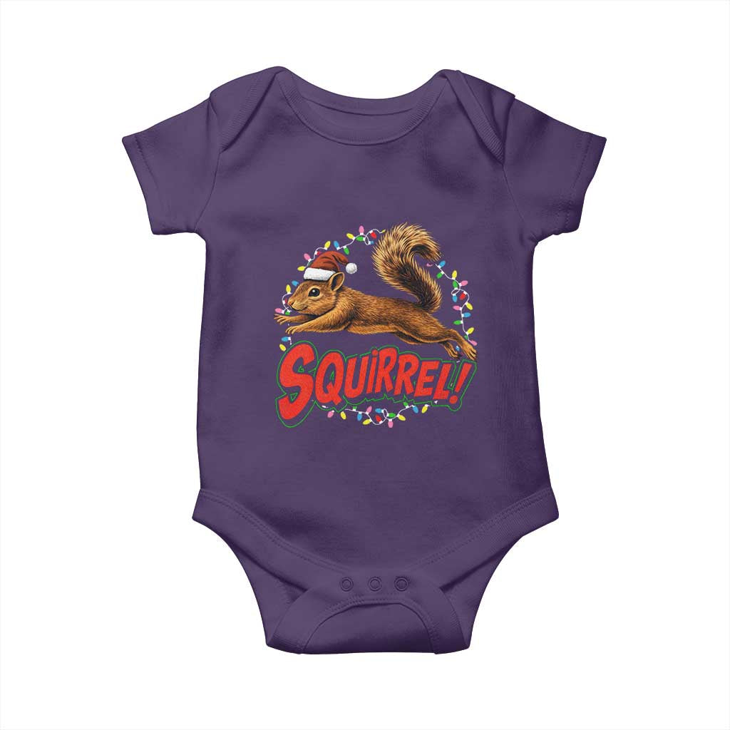 Funny Christmas Squirrel Baby Onesie Xmas Vacation Holiday Movie TS11 Purple Print Your Wear