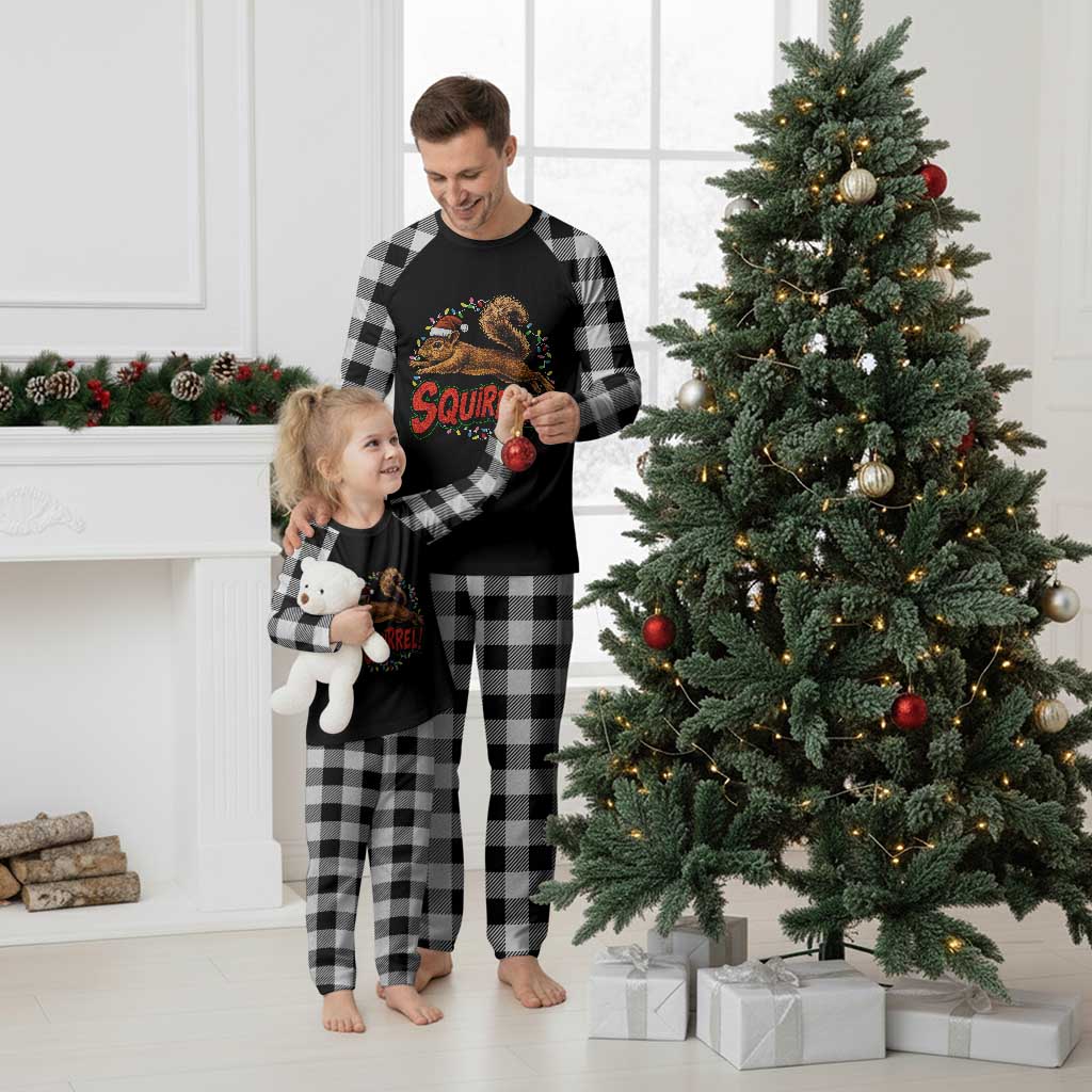 Funny Christmas Squirrel Plaid Pajama Set Xmas Vacation Holiday Movie TS11 White Plaid Print Your Wear