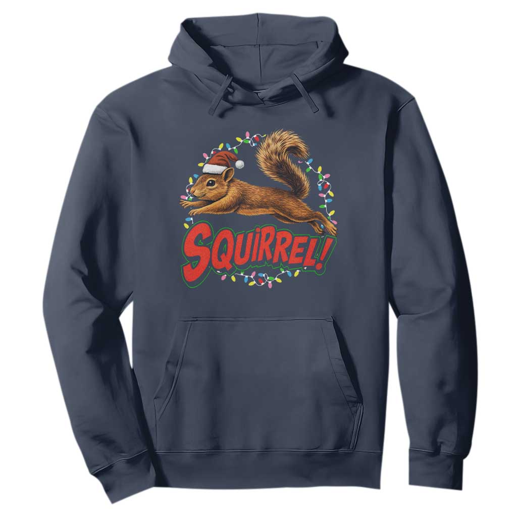 Funny Christmas Squirrel Hoodie Xmas Vacation Holiday Movie TS11 Navy Print Your Wear