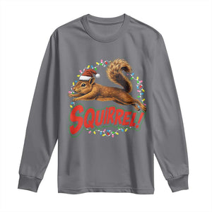 Funny Christmas Squirrel Long Sleeve Shirt Xmas Vacation Holiday Movie TS11 Charcoal Print Your Wear