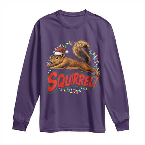 Funny Christmas Squirrel Long Sleeve Shirt Xmas Vacation Holiday Movie TS11 Purple Print Your Wear
